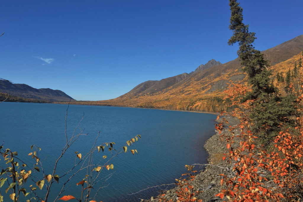 Eklutna Lake Trail Autumn Hike In Alaska