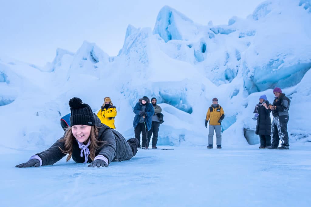 Small Group Size Touring The Matanuska Glacier In Alaska