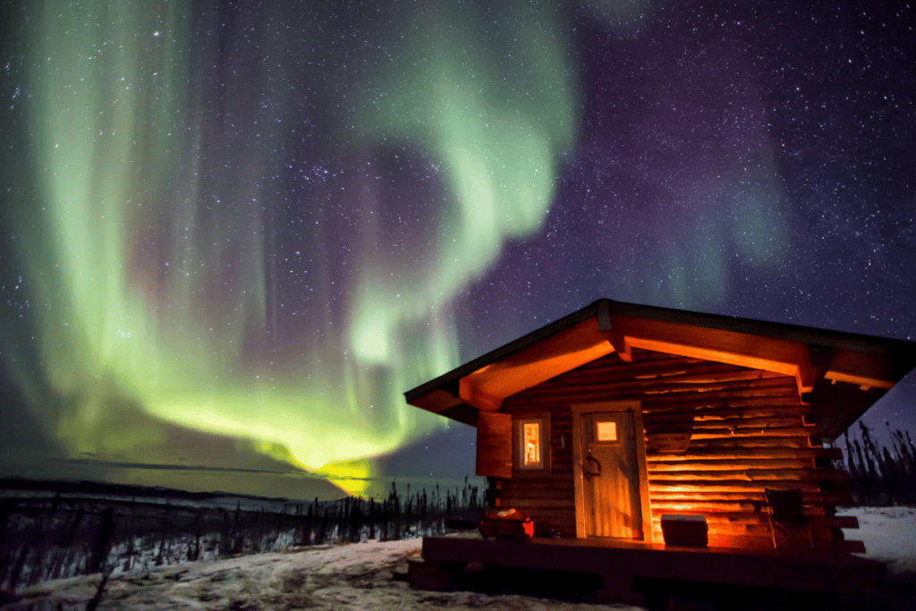 Stargazing with cabin in Alaska