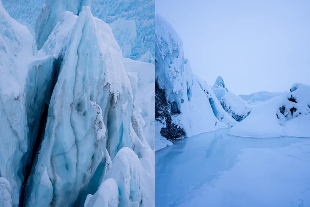 Textures Of The Matanuska Glacier In Alaska