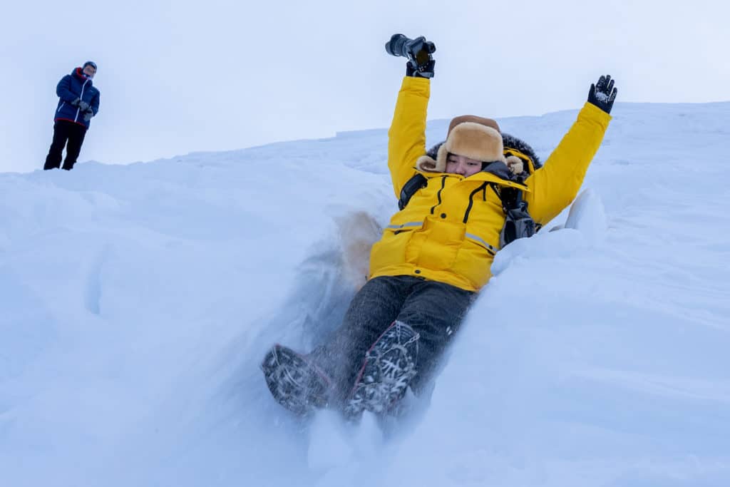 There Is Lots Of Snow To Play In Around The Matanuska Glacier