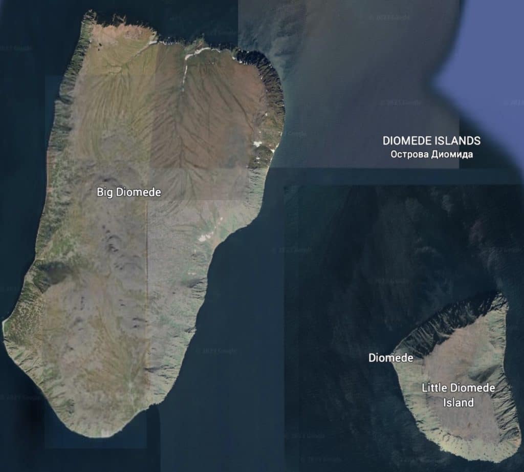 Big Diomede Is Russia Little Diomede Is USA And Separated By 2.4 Miles