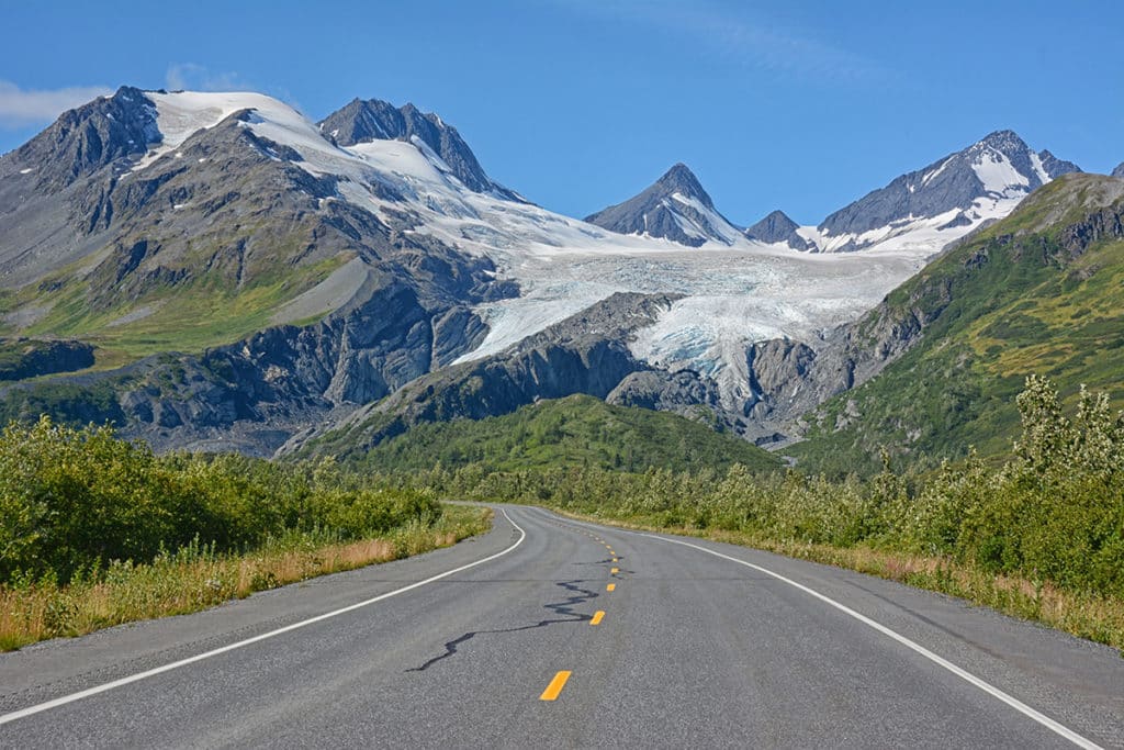 Incredible views are along the drive from Anchorage to Valdez