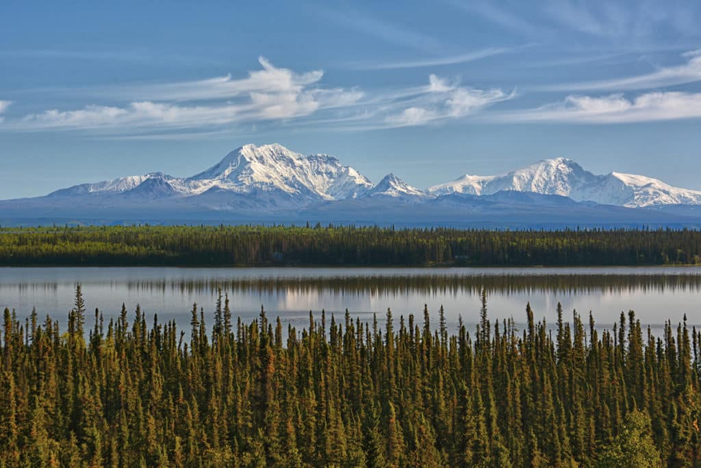 The Wrangell Mountain Range can be viewed on your drive to Valdez from Anchorage