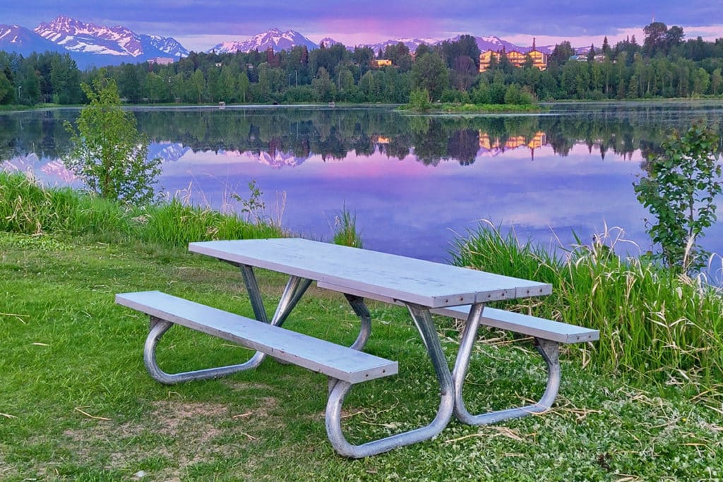 Westchester Lagoon in Anchorage Alaska Offers Beautiful Views