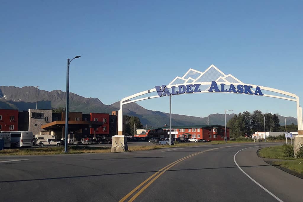 Your drive from Anchorage to Valdez ends here