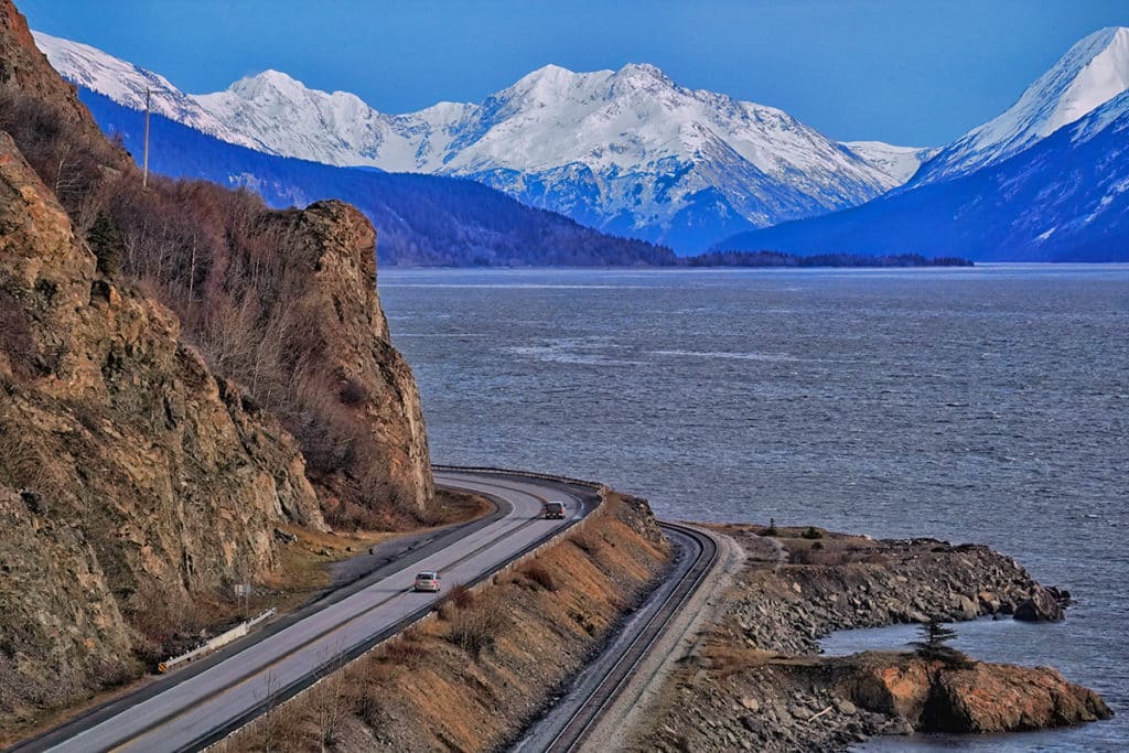 Driving from Anchorage to Homer will take you down turnagain arm