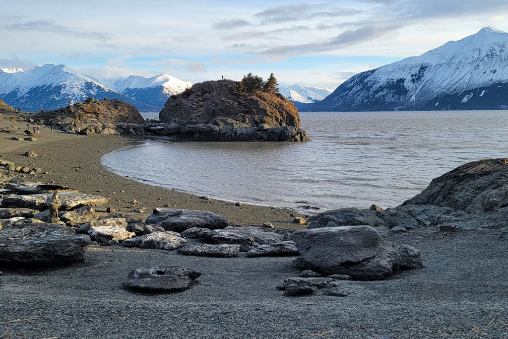 On your way to Homer Alaska stop by Beluga Point for this beautiful view