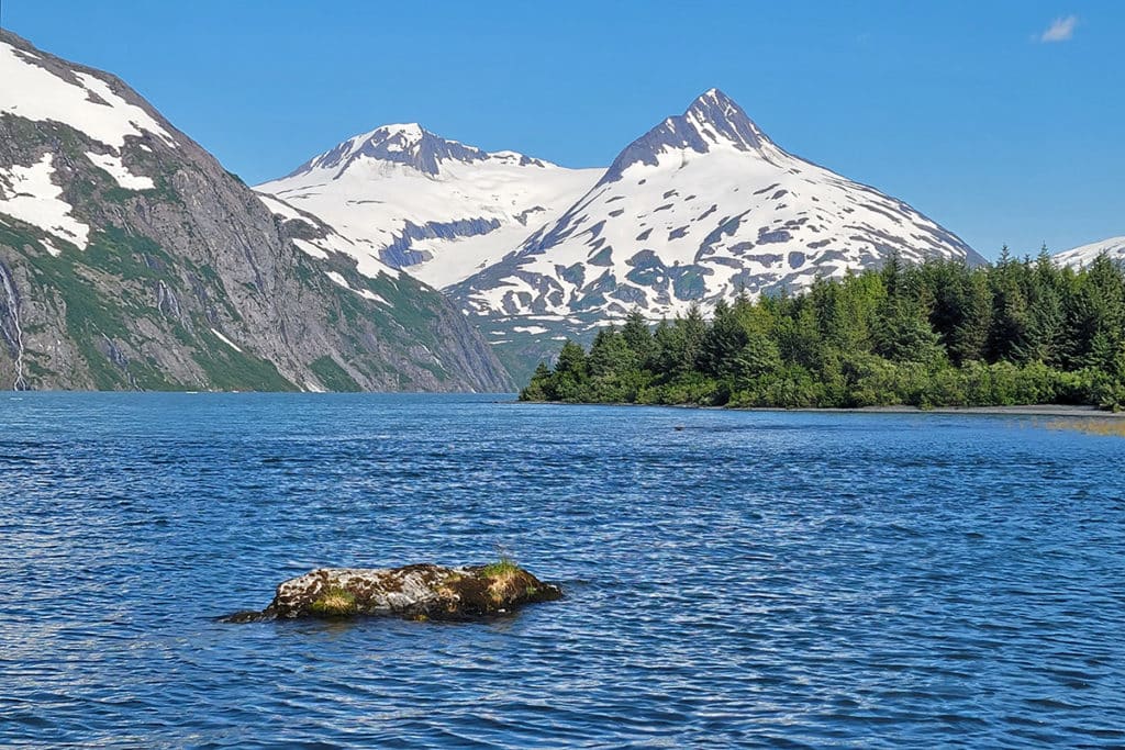 Portage Lake is a popular stop and destination