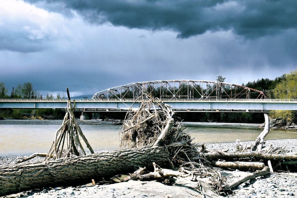 Rain clouds over the George Palmer Bridge In May