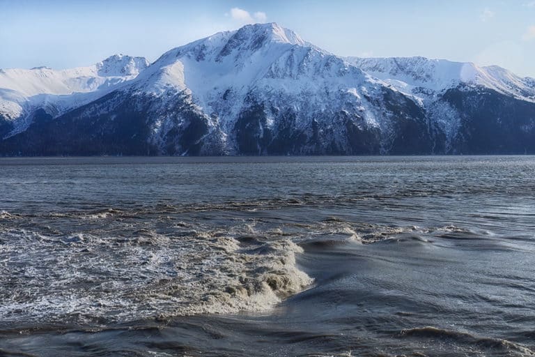 What The Alaska Bore Tide Looks Like From Turnagain Arm