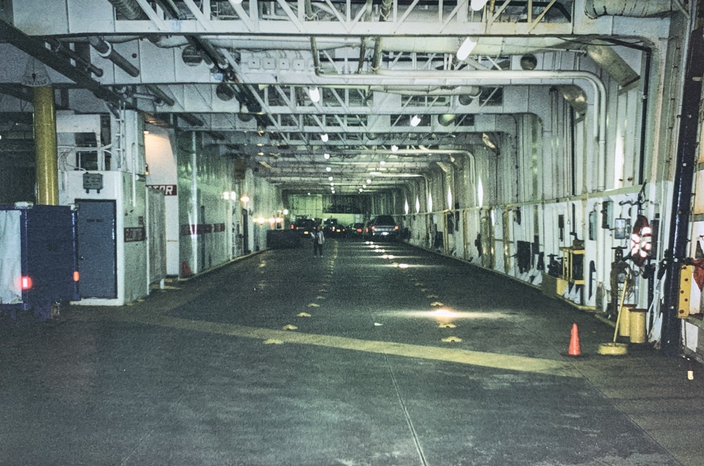 The Car Deck of An Alaska Marine Highway Ferry