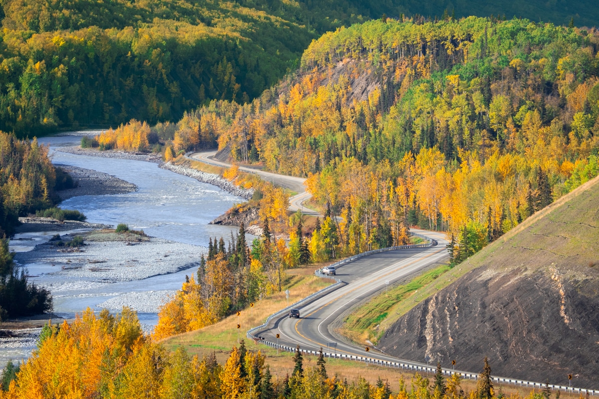 Mile 72-78 Matanuska River Fall Colors