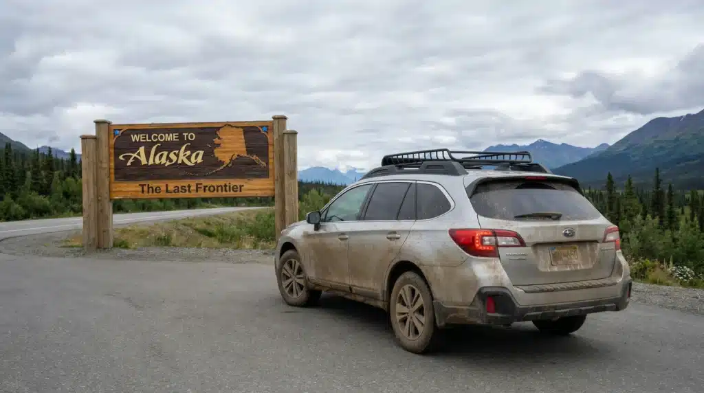 Welcome to Alaska sign