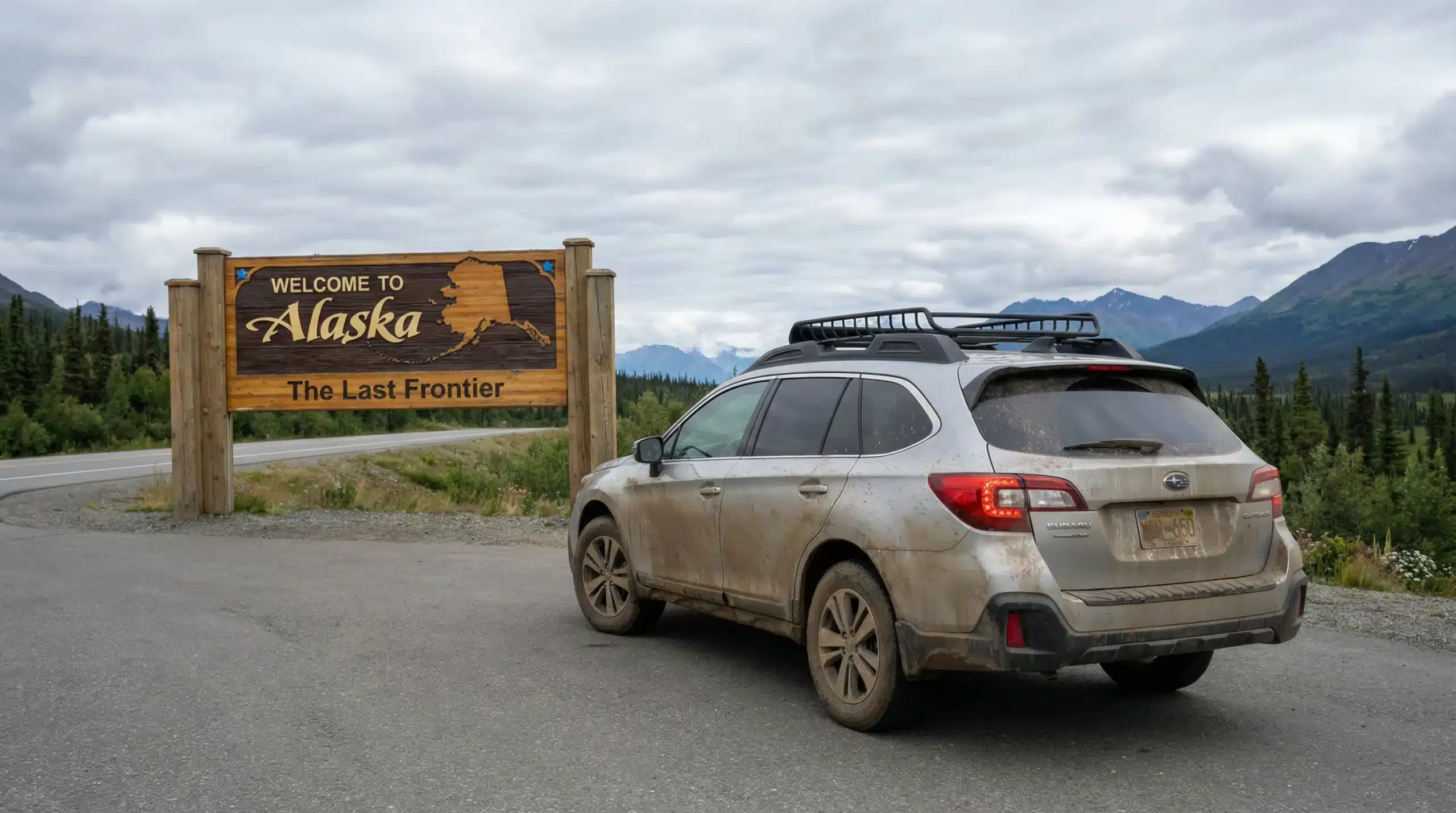 Welcome to Alaska sign